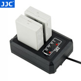 JJC 适用佳能600d相机电池700D充电套装双USB座充550D 650D照相机电池单反数码配件充电器LP-E8